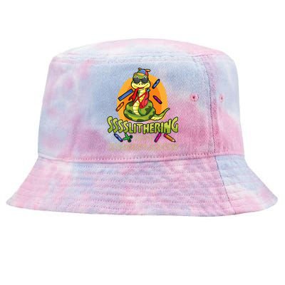 Slithering Into Kindergarten First Day Back To School Snake Tie-Dyed Bucket Hat