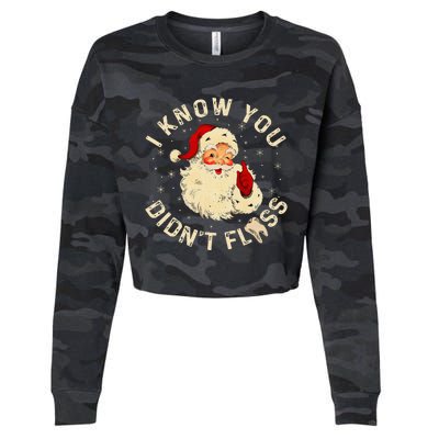 Santa I Know You DidnT Floss Dentist Dental Christmas Cropped Pullover Crew