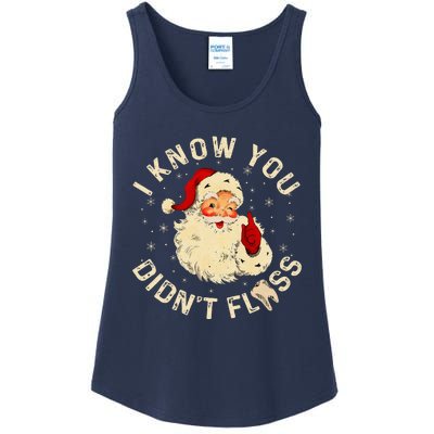 Santa I Know You DidnT Floss Dentist Dental Christmas Ladies Essential Tank