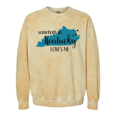 Somebody In Kentucky Loves Me Ky State Colorblast Crewneck Sweatshirt