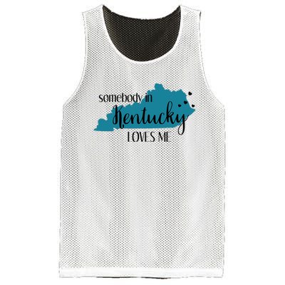 Somebody In Kentucky Loves Me Ky State Mesh Reversible Basketball Jersey Tank