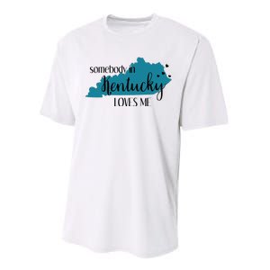 Somebody In Kentucky Loves Me Ky State Performance Sprint T-Shirt