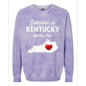 Someone In Kentucky Loves Me Kentucky Ky Colorblast Crewneck Sweatshirt