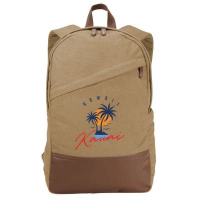 Summer In Kauai Beach Hawaii Cotton Canvas Backpack