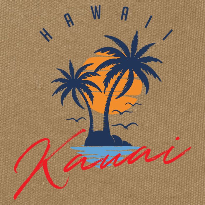 Summer In Kauai Beach Hawaii Cotton Canvas Backpack
