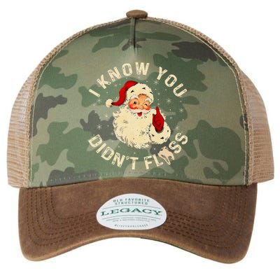 Santa I Know You DidnT Floss Dentist Dental Christmas Legacy Tie Dye Trucker Hat