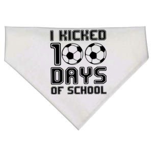 Soccer I Kicked 100 Days Of School USA-Made Doggie Bandana