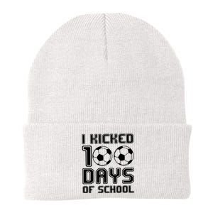 Soccer I Kicked 100 Days Of School Knit Cap Winter Beanie