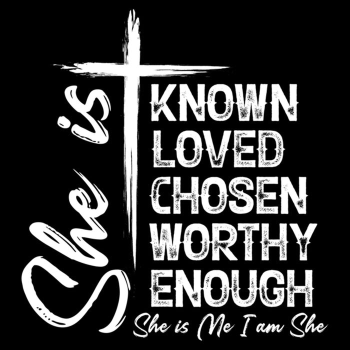 She Is Known Loved Chosen Worthy Enough She Is Me I Am She Gift Impact Tech Backpack