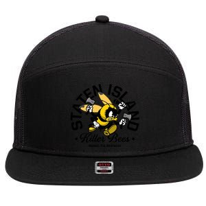 Staten Island Killer Bees 7 Panel Mesh Trucker Snapback Hat