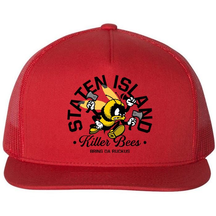 Staten Island Killer Bees Flat Bill Trucker Hat