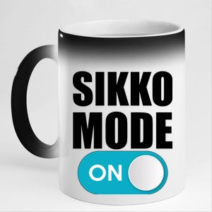 Sikko Mode On Funny Meme 11oz Black Color Changing Mug