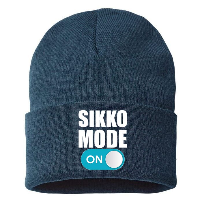 Sikko Mode On Funny Meme Sustainable Knit Beanie