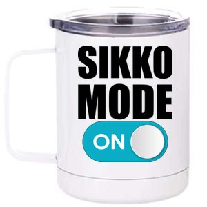 Sikko Mode On Funny Meme 12 oz Stainless Steel Tumbler Cup