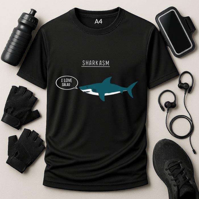Sharkasm I Love Salad Cooling Performance Crew T-Shirt