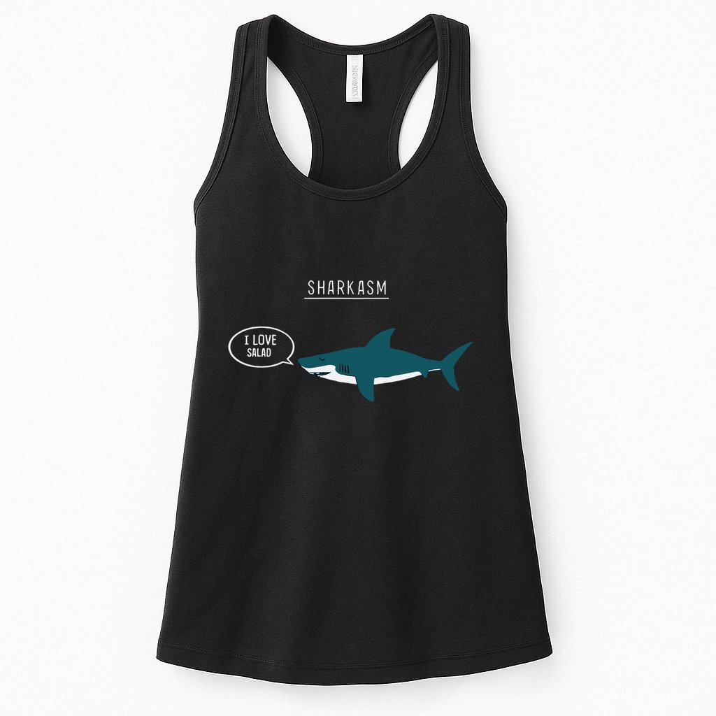 Sharkasm I Love Salad Womens Tank Top
