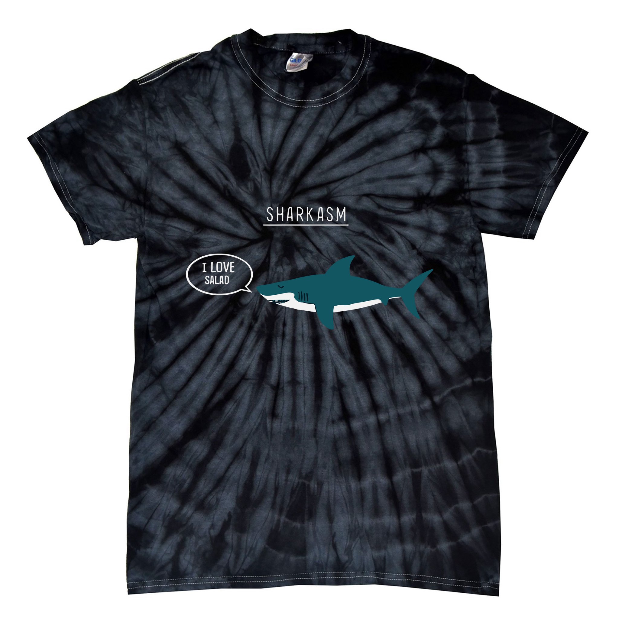 Sharkasm I Love Salad Tie-Dye T-Shirt
