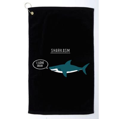 Sharkasm I Love Salad Golf Towel