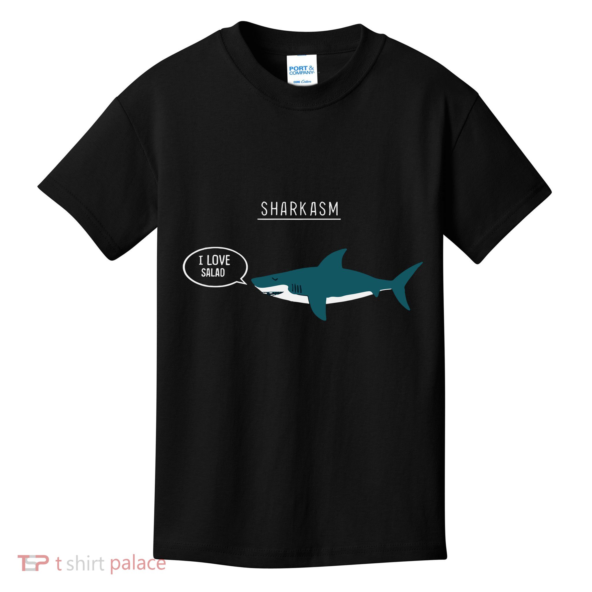 Sharkasm I Love Salad Kids T-Shirt