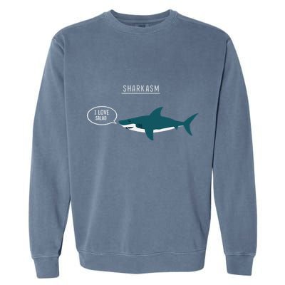 Sharkasm I Love Salad Garment-Dyed Sweatshirt