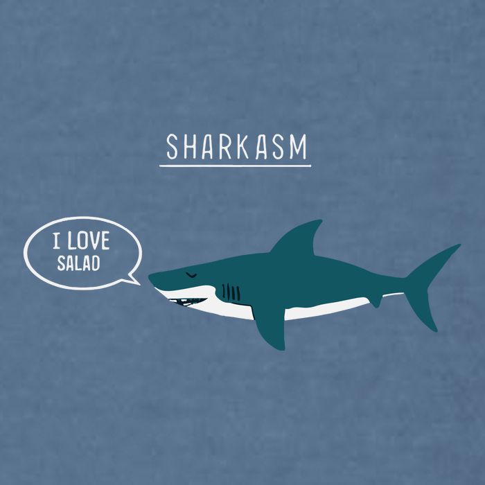 Sharkasm I Love Salad Garment-Dyed Sweatshirt