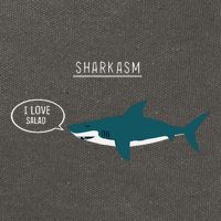 Sharkasm I Love Salad Cotton Canvas Backpack