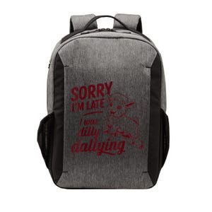 Sorry Im Late I Was Dilly Dallying Funny Cute Lamb Vector Backpack