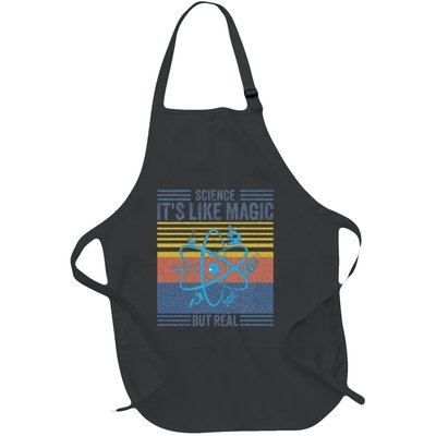 Science It's Like Magic But Real Science Teacher Geek Nerd Full-Length Apron With Pockets
