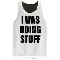 Sorry I'm Late, I Was Doing Stuff Funny Couples Mesh Reversible Basketball Jersey Tank