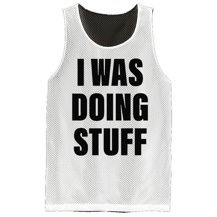 Sorry I'm Late, I Was Doing Stuff Funny Couples Mesh Reversible Basketball Jersey Tank