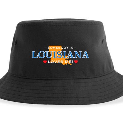 Someone In Louisiana Loves Me Adorable Gift Sustainable Bucket Hat