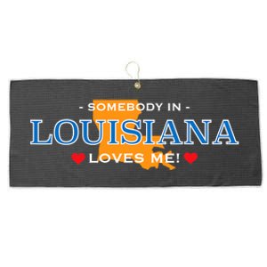 Someone In Louisiana Loves Me Adorable Gift Large Microfiber Waffle Golf Towel