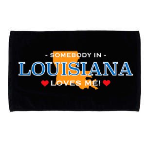 Someone In Louisiana Loves Me Adorable Gift Microfiber Hand Towel