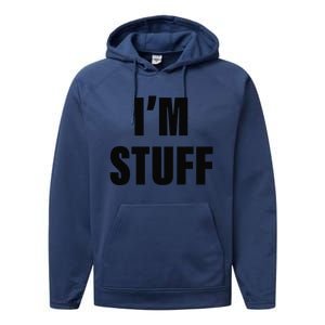 Sorry I'm Late, I Was Doing Stuff Funny Couples Performance Fleece Hoodie