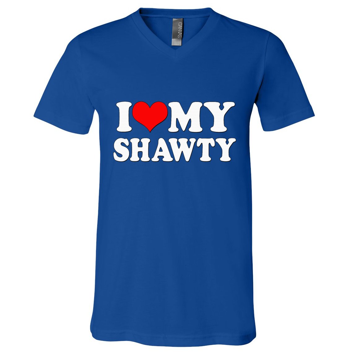 Shawty I Love My Shawty I Heart My Shawty Retro Shawty V-Neck T-Shirt
