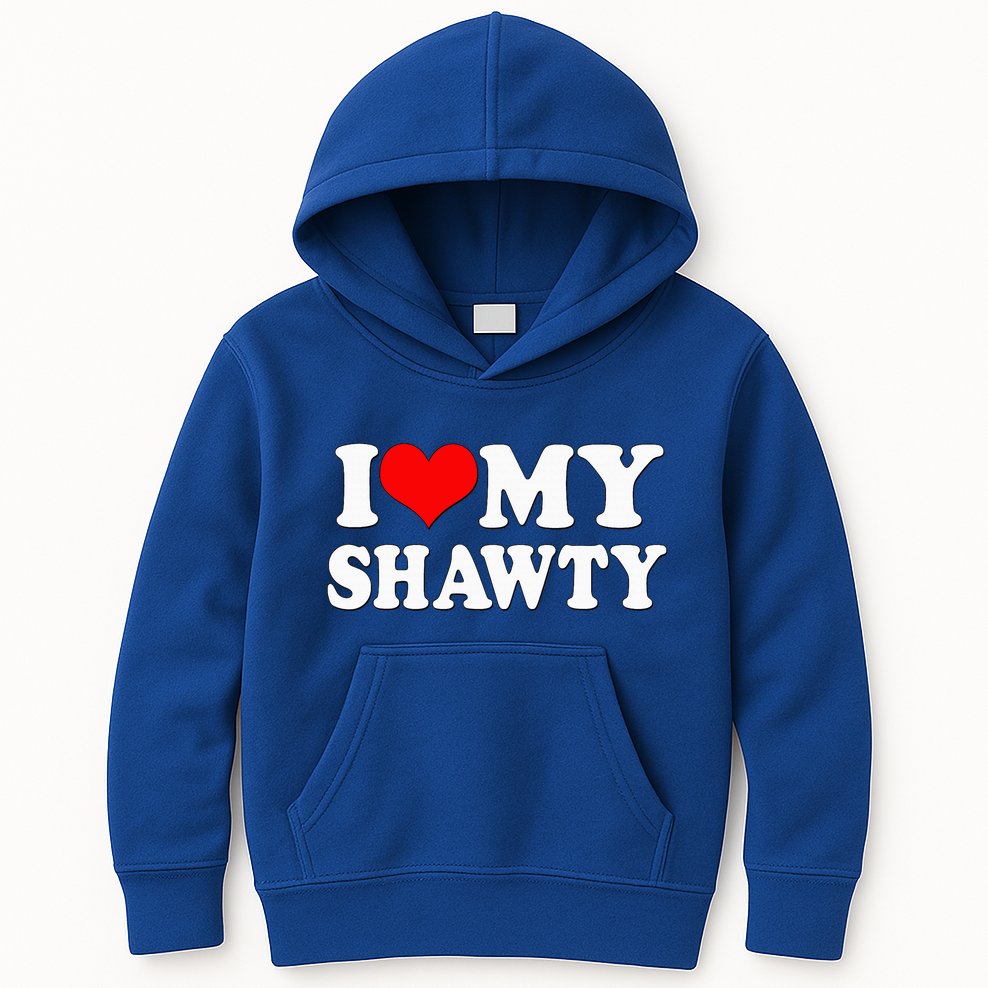 Shawty I Love My Shawty I Heart My Shawty Retro Shawty Kids Hoodie