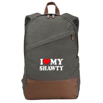 Shawty I Love My Shawty I Heart My Shawty Retro Shawty Cotton Canvas Backpack