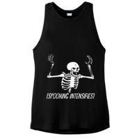 Spooking Intensifies Lazy Halloween Costume Spooky Skeleton Ladies PosiCharge Tri-Blend Wicking Tank