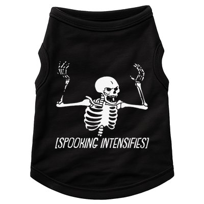 Spooking Intensifies Lazy Halloween Costume Spooky Skeleton Doggie Tank
