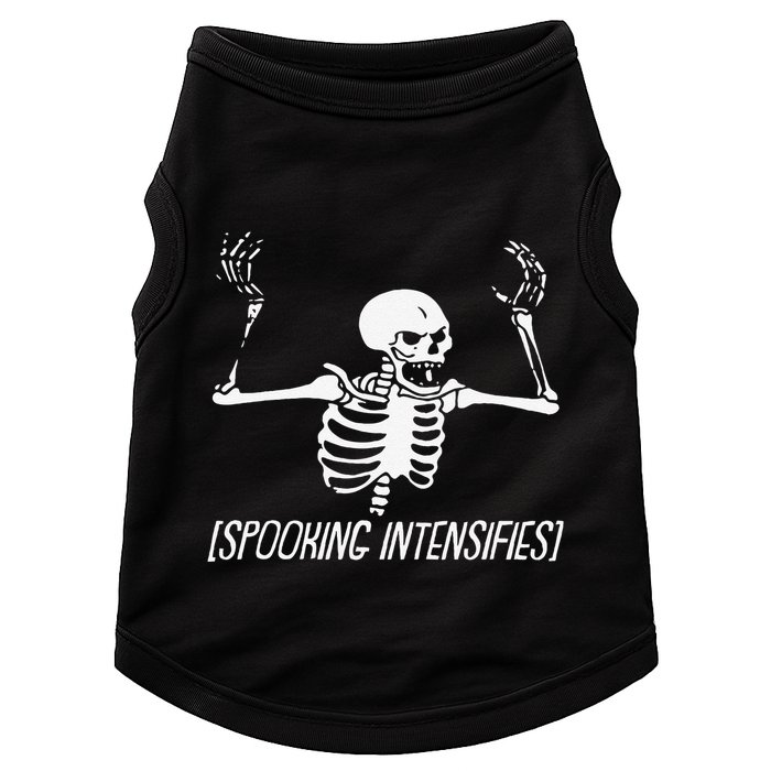 Spooking Intensifies Lazy Halloween Costume Spooky Skeleton Doggie Tank