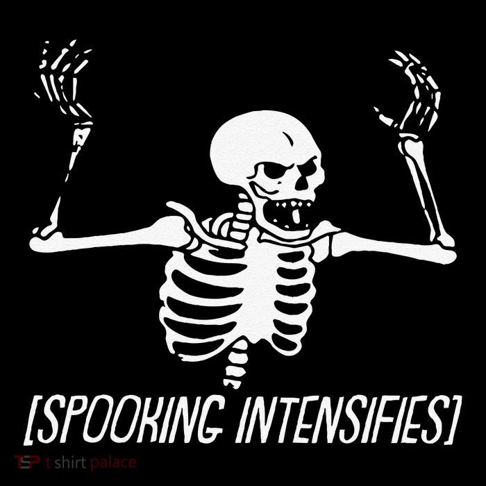 Spooking Intensifies Lazy Halloween Costume Spooky Skeleton Performance Shirt