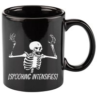 Spooking Intensifies Lazy Halloween Costume Spooky Skeleton 11oz C Handle Ceramic Mug