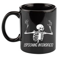 Spooking Intensifies Lazy Halloween Costume Spooky Skeleton 11oz C Handle Ceramic Mug