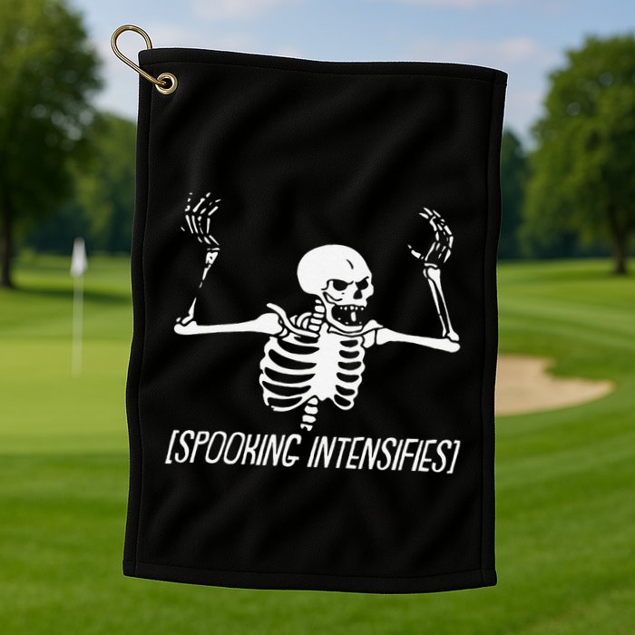 Spooking Intensifies Lazy Halloween Costume Spooky Skeleton Golf Towel