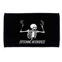 Spooking Intensifies Lazy Halloween Costume Spooky Skeleton Microfiber Hand Towel