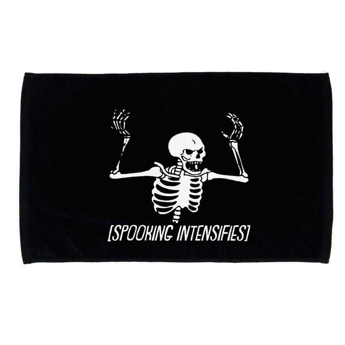 Spooking Intensifies Lazy Halloween Costume Spooky Skeleton Microfiber Hand Towel
