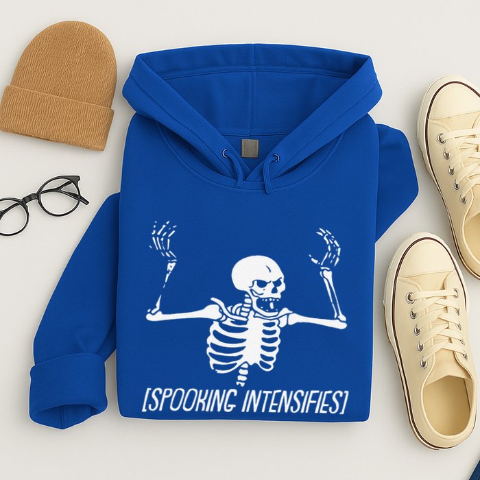 Spooking Intensifies Lazy Halloween Costume Spooky Skeleton Hoodie