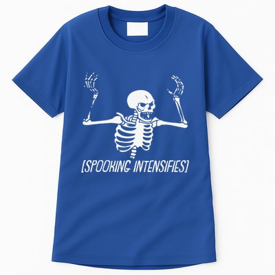 Spooking Intensifies Lazy Halloween Costume Spooky Skeleton Tall T-Shirt