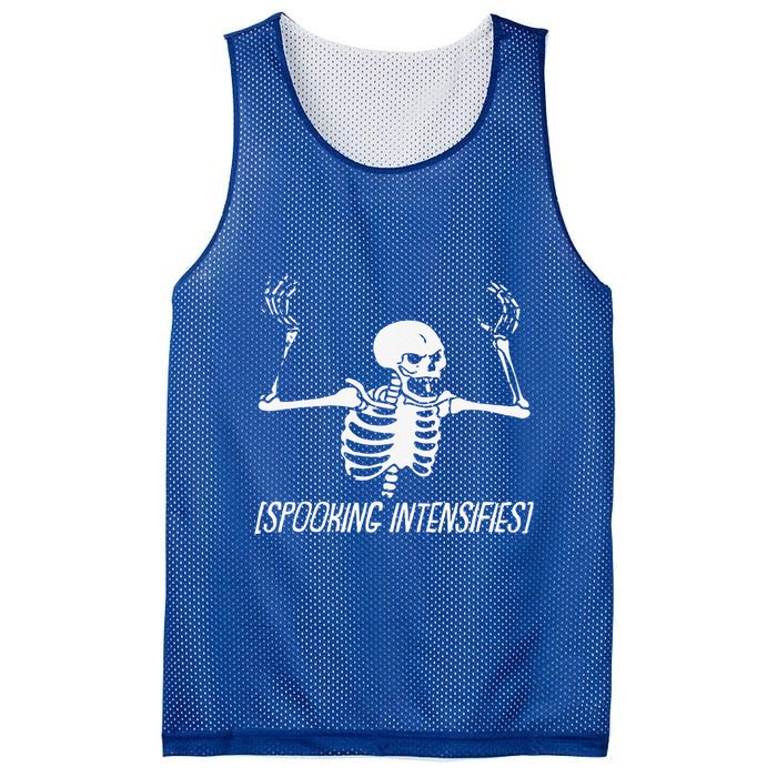 Spooking Intensifies Lazy Halloween Costume Spooky Skeleton Mesh Reversible Basketball Jersey Tank