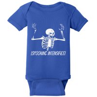 Spooking Intensifies Lazy Halloween Costume Spooky Skeleton Baby Bodysuit